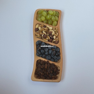 Тарілка для десерту хвилька, букова 4009