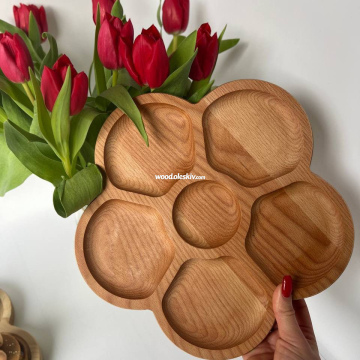 Менажниця у формі ромашки, букова 4003