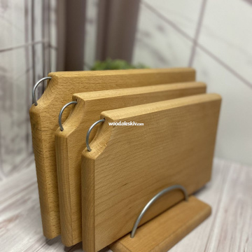 Набір з 3-х дощок для нарізання з підставкою 1001