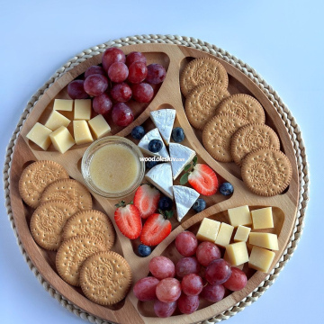 Менажниця кругла, букова 4007