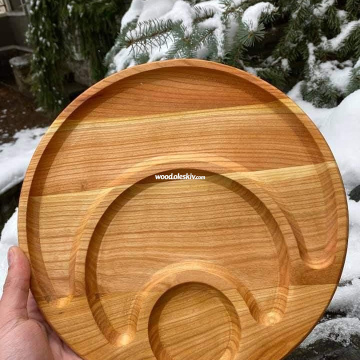 Менажниця кругла, букова 4001