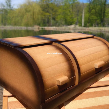 Хлібниця подвійна, дерев'яна, затемнені боки 3001