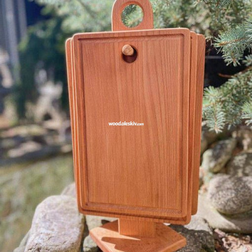 Набір з 4-х  дощок для нарізання з підставкою1002