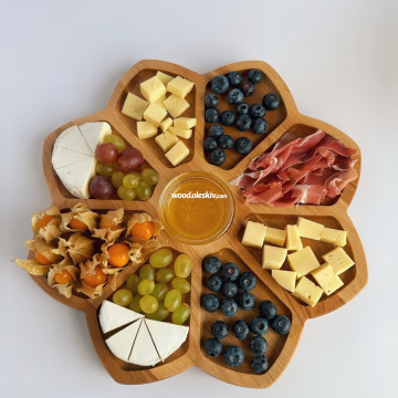 Менажниця у формі квітки, букова 4006