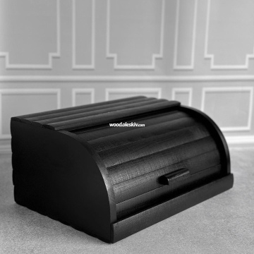 Хлібниця дерев'яна, чорна 3008